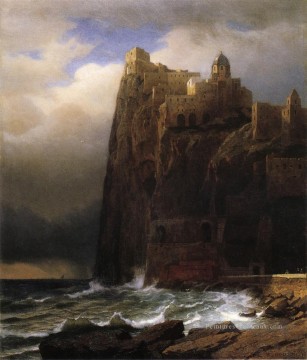 Falaises côtières aka Ischia paysage luminisme William Stanley Haseltine Peinture à l'huile